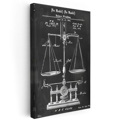 Terazi - 1885 Hassas Ölçüm Aleti Kanvas Tablo