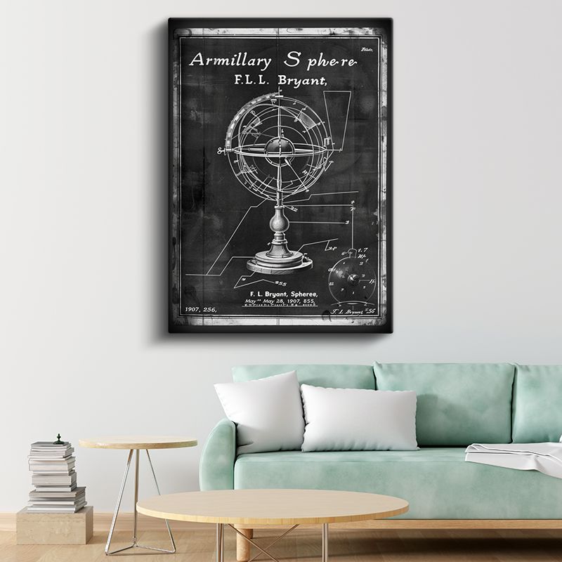 Armillary Küre - Antik Gökbilim Aleti Kanvas Tablo