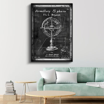 Armillary Küre - Antik Gökbilim Aleti Kanvas Tablo