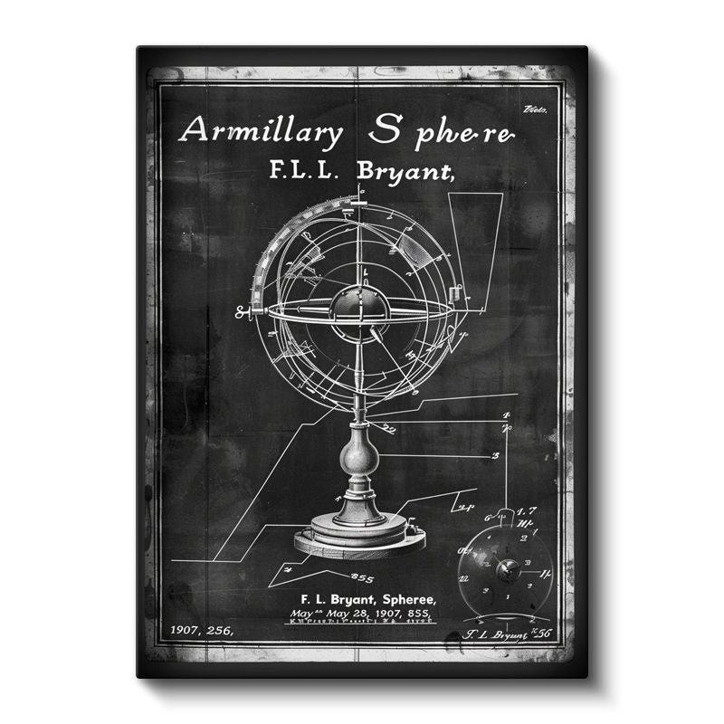 Armillary Küre - Antik Gökbilim Aleti Kanvas Tablo