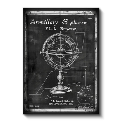 Armillary Küre - Antik Gökbilim Aleti Kanvas Tablo