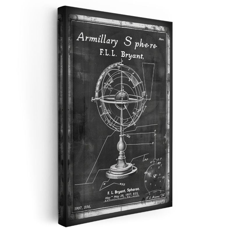 Armillary Küre - Antik Gökbilim Aleti Kanvas Tablo