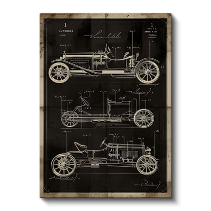 Klasik Otomobil - Vintage Araba Tasarımı Kanvas Tablo