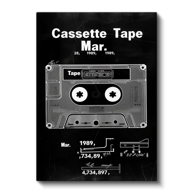 Kaset - 1989 Müzik Teknolojisi Kanvas Tablo