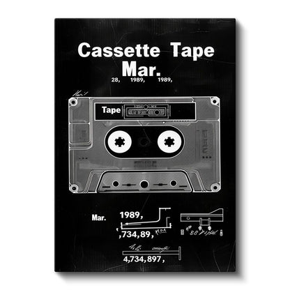 Kaset - 1989 Müzik Teknolojisi Kanvas Tablo