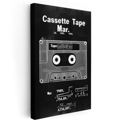 Kaset - 1989 Müzik Teknolojisi Kanvas Tablo