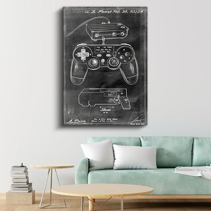Oyun Konsolu - Retro Oyun Kumandası Kanvas Tablo
