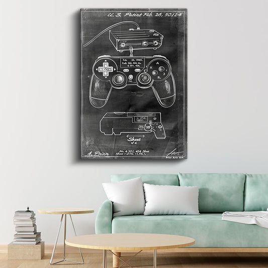 Oyun Konsolu - Retro Oyun Kumandası Kanvas Tablo