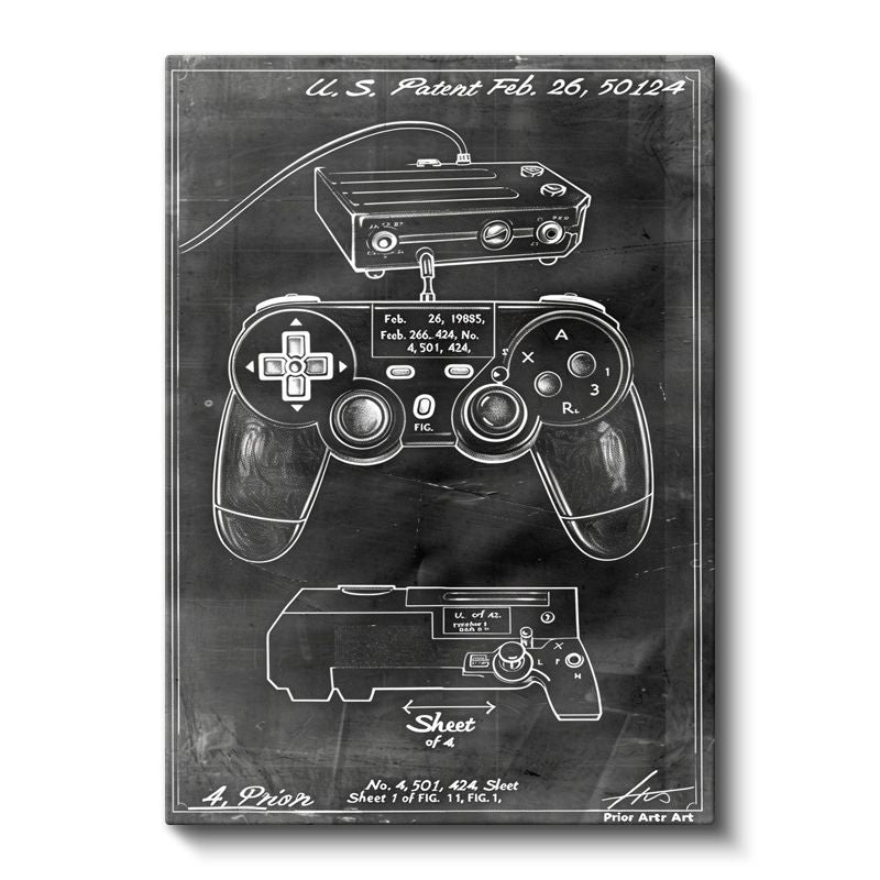 Oyun Konsolu - Retro Oyun Kumandası Kanvas Tablo