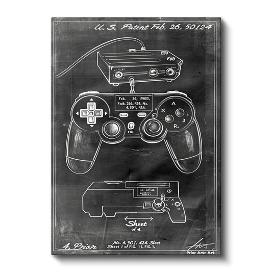 Oyun Konsolu - Retro Oyun Kumandası Kanvas Tablo