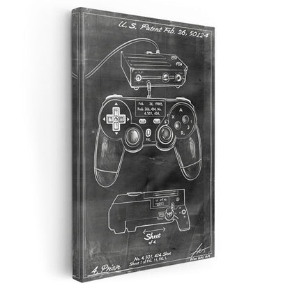 Oyun Konsolu - Retro Oyun Kumandası Kanvas Tablo