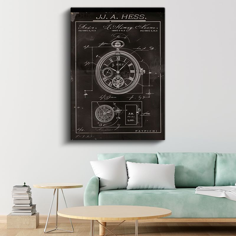 Cep Saati - Klasik Zaman Ölçer Kanvas Tablo