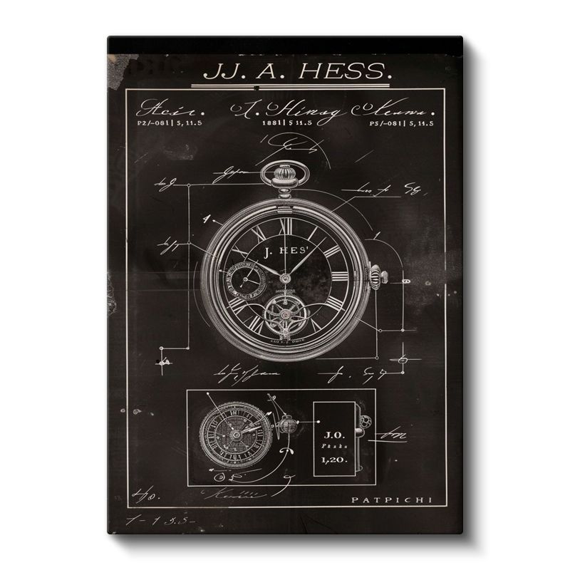 Cep Saati - Klasik Zaman Ölçer Kanvas Tablo