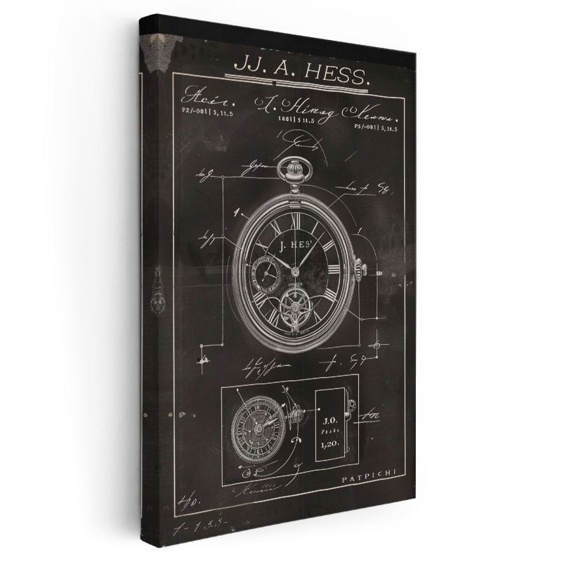 Cep Saati - Klasik Zaman Ölçer Kanvas Tablo