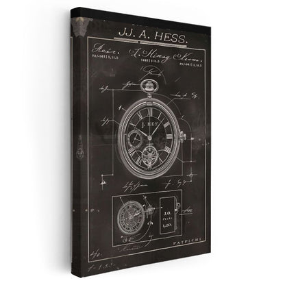 Cep Saati - Klasik Zaman Ölçer Kanvas Tablo