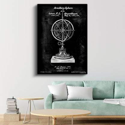 Armillary Sphere - Antik Gökevi Aleti Kanvas Tablo