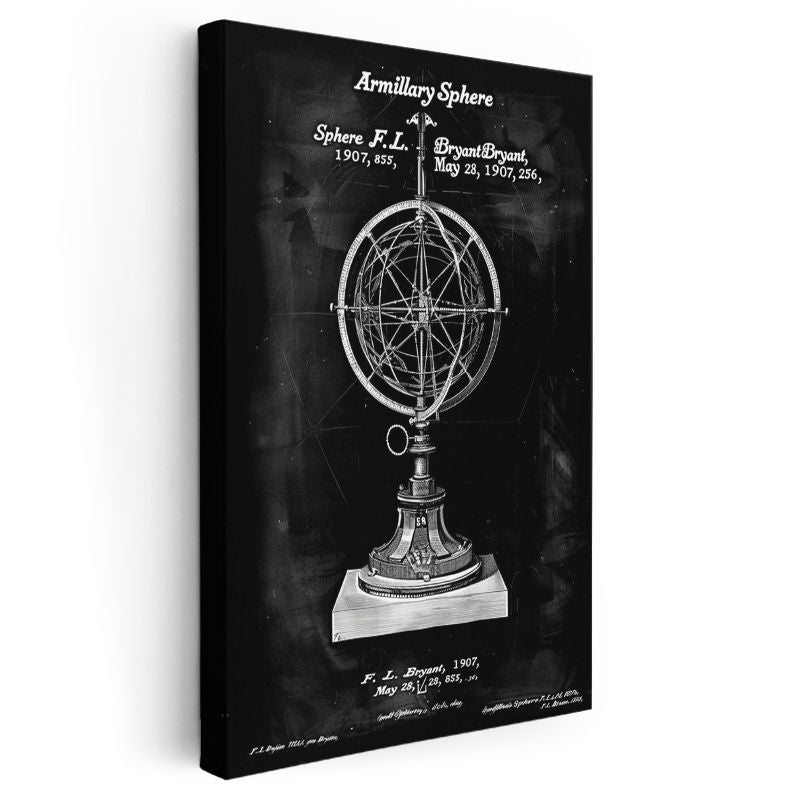 Armillary Sphere - Antik Gökevi Aleti Kanvas Tablo