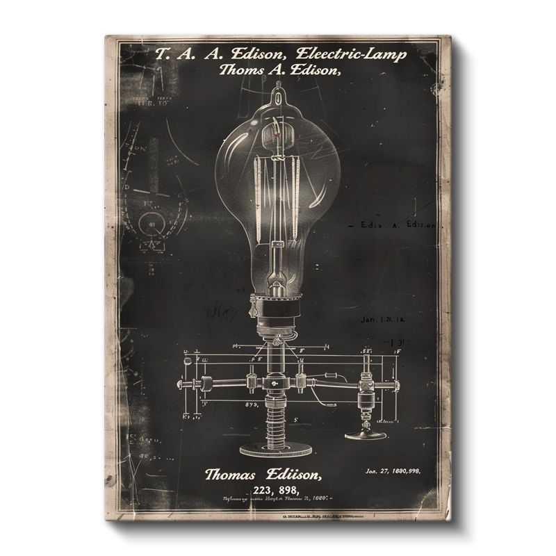 Edison Ampulü - Aydınlatma Devrimi Kanvas Tablo