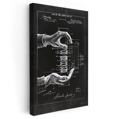 Mekanik Yay Sistemi - El İle Çalışan Mekanizma Kanvas Tablo