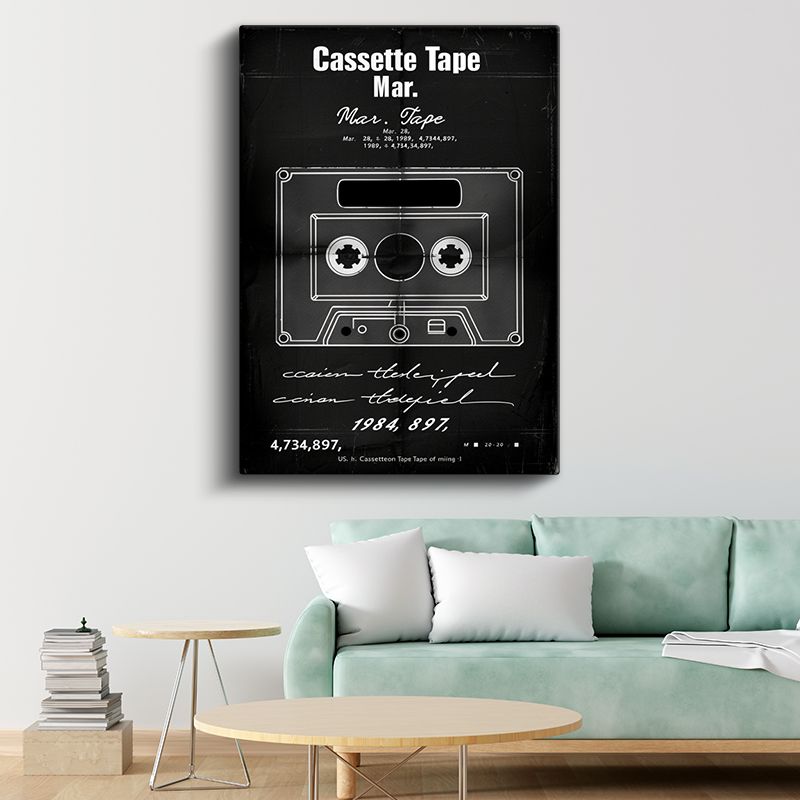 Kaset - Retro Müzik Teknolojisi Kanvas Tablo