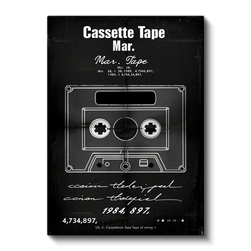 Kaset - Retro Müzik Teknolojisi Kanvas Tablo