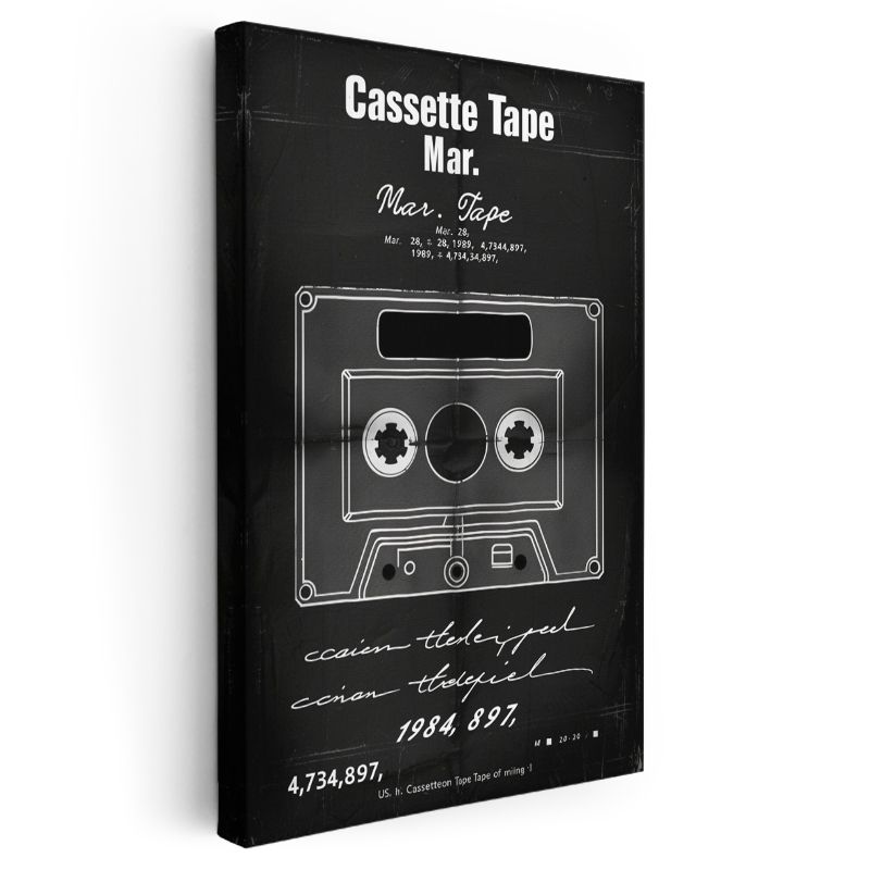 Kaset - Retro Müzik Teknolojisi Kanvas Tablo