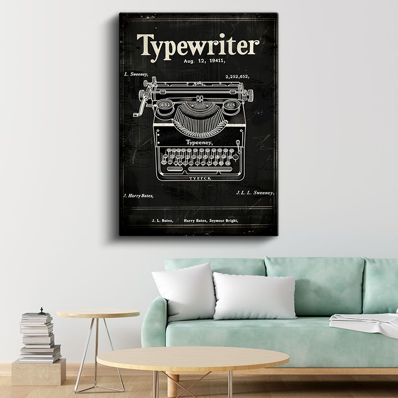 Daktilo - Nostaljik Yazı Makinesi Kanvas Tablo