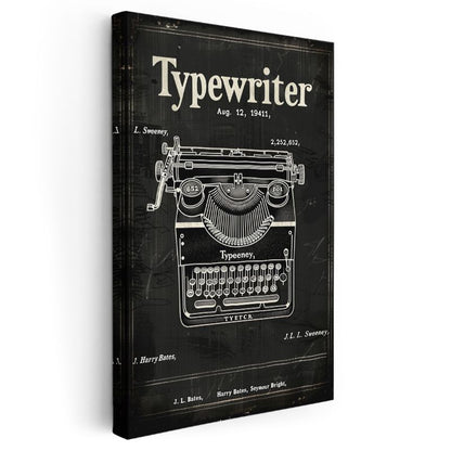 Daktilo - Nostaljik Yazı Makinesi Kanvas Tablo