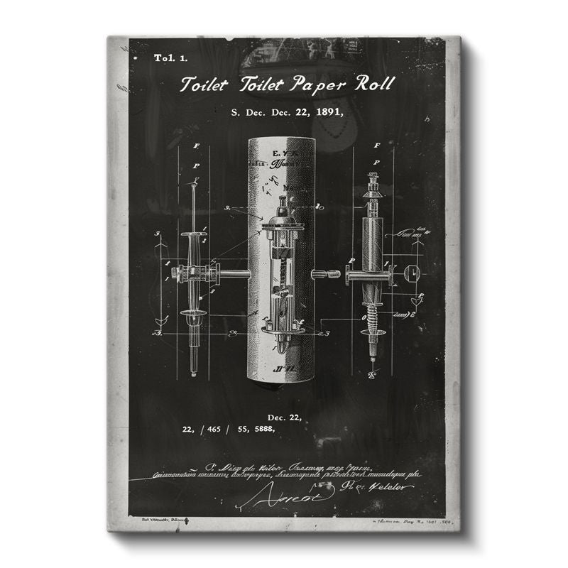 Tuvalet Kağıdı Rulosu - Gündelik Yaşam İcadı Kanvas Tablo