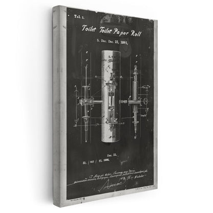 Tuvalet Kağıdı Rulosu - Gündelik Yaşam İcadı Kanvas Tablo