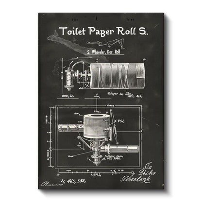 Tuvalet Kağıdı Mekanizması - Endüstriyel Tasarım Kanvas Tablo