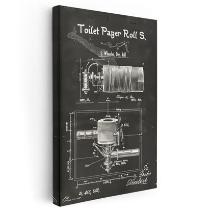 Tuvalet Kağıdı Mekanizması - Endüstriyel Tasarım Kanvas Tablo