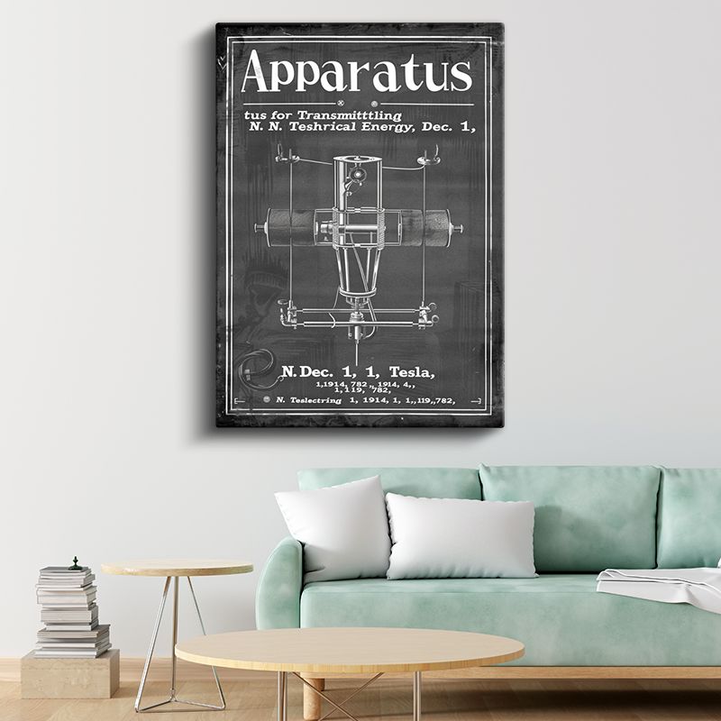 Tesla Cihazı - Elektrik Enerjisi İletim Aparatı Kanvas Tablo