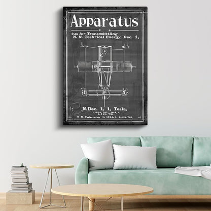 Tesla Cihazı - Elektrik Enerjisi İletim Aparatı Kanvas Tablo