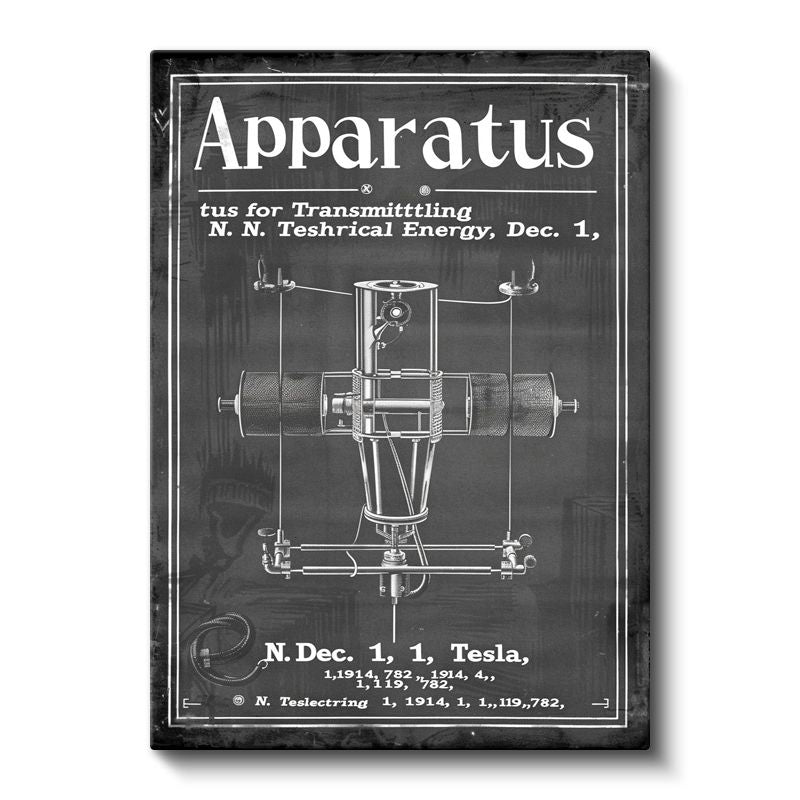 Tesla Cihazı - Elektrik Enerjisi İletim Aparatı Kanvas Tablo