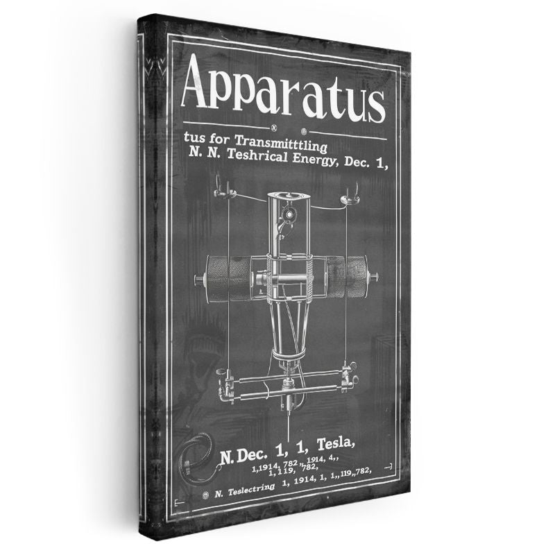 Tesla Cihazı - Elektrik Enerjisi İletim Aparatı Kanvas Tablo