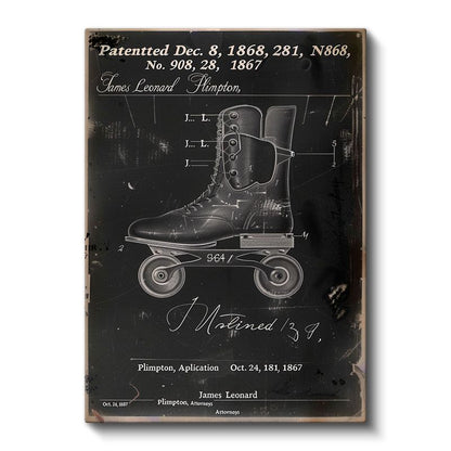 Tekerlekli Paten - 1868 Patentli Klasik Tasarım Kanvas Tablo