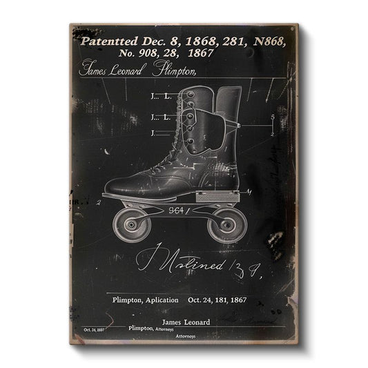 Tekerlekli Paten - 1868 Patentli Klasik Tasarım Kanvas Tablo