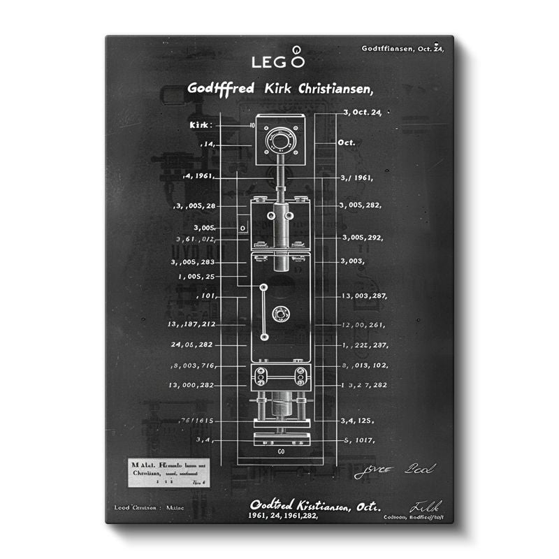 Figür Mekanizması -  İmzalı Patent Kanvas Tablo
