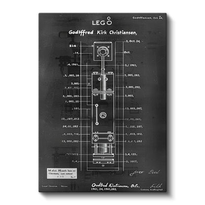 Figür Mekanizması -  İmzalı Patent Kanvas Tablo