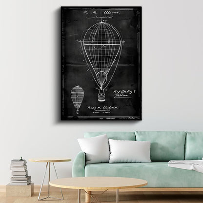 Sıcak Hava Balonu - R.M. Ulson İmzalı Klasik Tasarım Kanvas Tablo