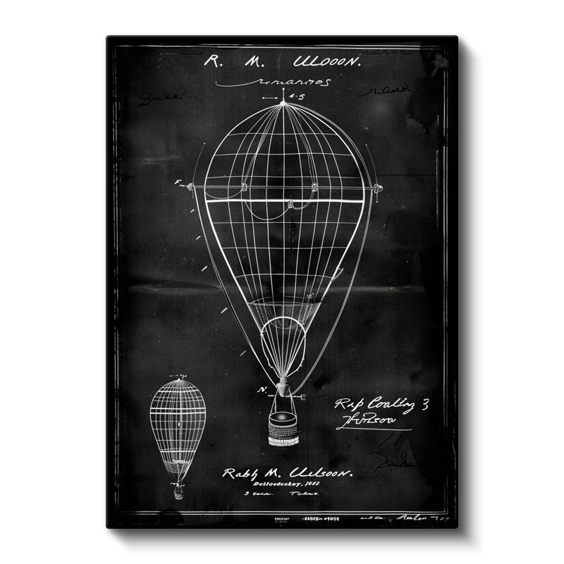 Sıcak Hava Balonu - R.M. Ulson İmzalı Klasik Tasarım Kanvas Tablo