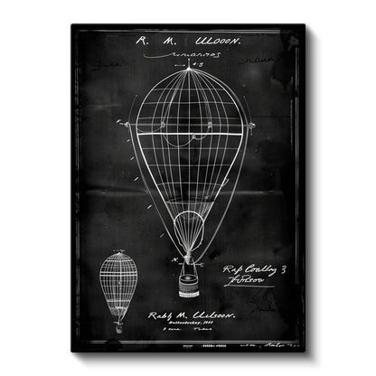 Sıcak Hava Balonu - R.M. Ulson İmzalı Klasik Tasarım Kanvas Tablo