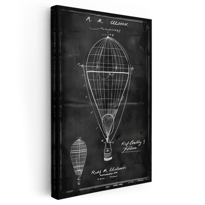 Sıcak Hava Balonu - R.M. Ulson İmzalı Klasik Tasarım Kanvas Tablo