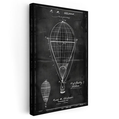 Sıcak Hava Balonu - R.M. Ulson İmzalı Klasik Tasarım Kanvas Tablo