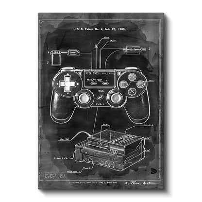 Oyun Kumandası - Klasik Konsol Kontrolcüsü Patenti Kanvas Tablo