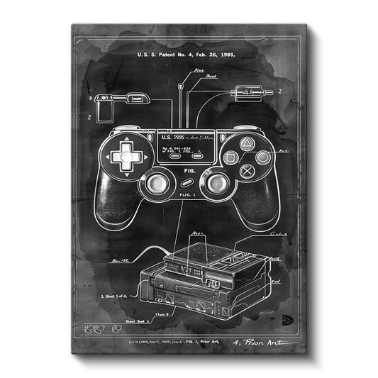 Oyun Kumandası - Klasik Konsol Kontrolcüsü Patenti Kanvas Tablo
