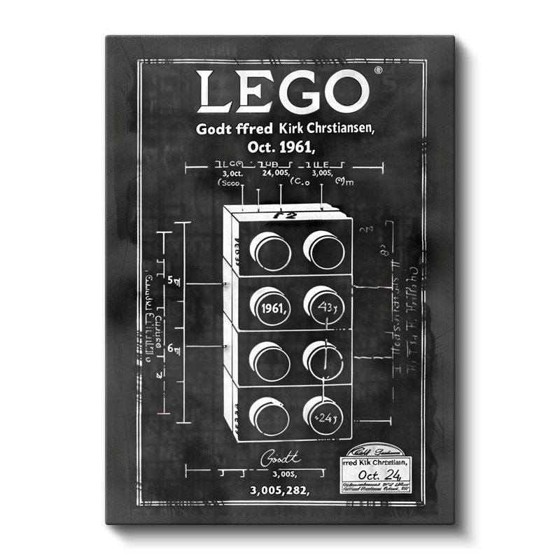 Blok Detayı - Klasik Yapı Taşı Teknik Çizimi Kanvas Tablo