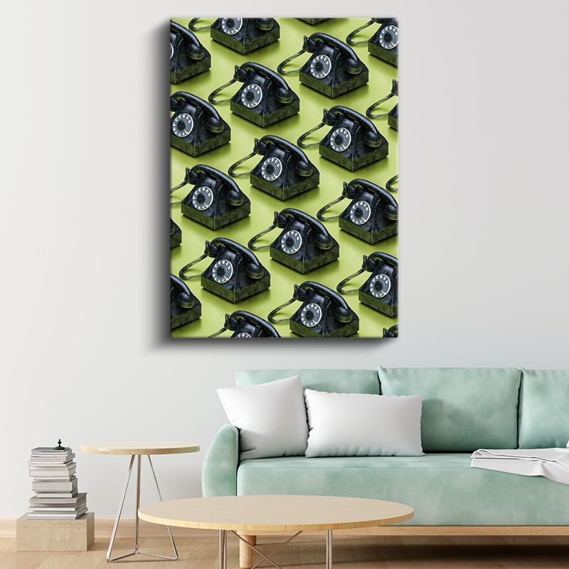 Retro Telefon Koleksiyonu - Klasik Çevirmeli Telefonlar Dizisi Kanvas Tablo