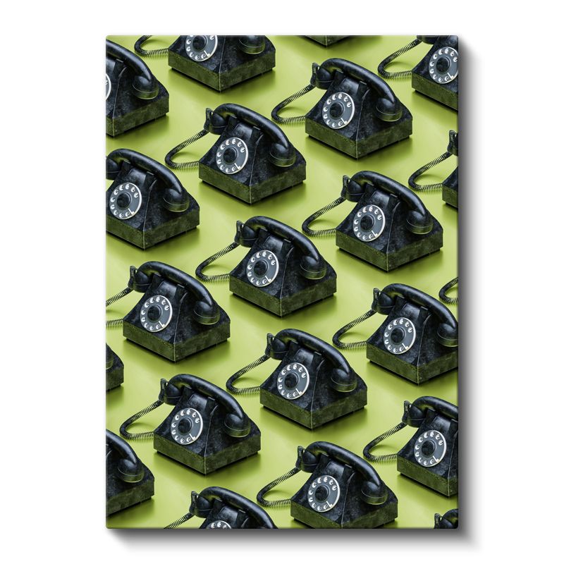 Retro Telefon Koleksiyonu - Klasik Çevirmeli Telefonlar Dizisi Kanvas Tablo